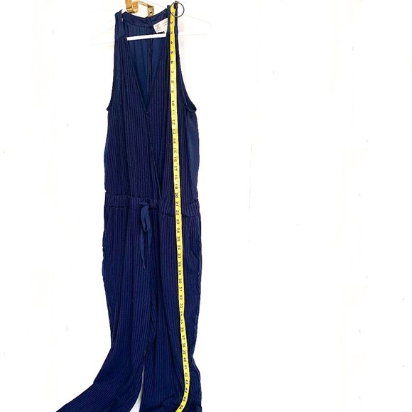 anthropologie navy juniper jumpsuit w/pockets M - Picture 9 of 9